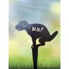 Puppy Iron Art Garden Stake, Outdoor Solid Color Lawn Ornament, Easy Install