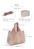 Lizdays A4 Tote Tape IC Card Small Gray X Women's Bag, 2-Way, Handle, Pocket, (Light Black)