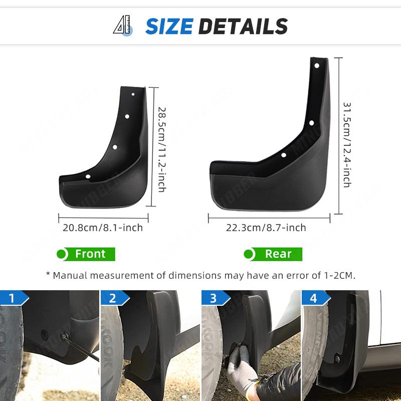 Set clape de noroi pentru Ford Kuga Escape 2013 2014 2015 2016 2017 2018 Aparatori de noroi Aparatori de noroi fata spate