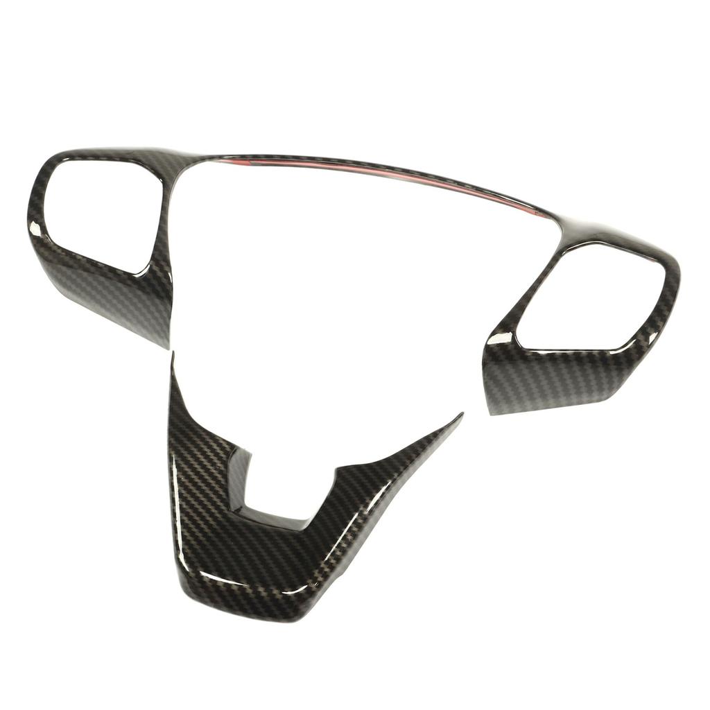 2 Stück Lenkradverkleidung Carbonfaser-Stil Bedienfeld Aufkleber Ersatz für Ford Bronco Sport (CX430) 2021