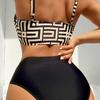 European & American Women's High-Waisted Split Bikini - New Style Cross-Border Beach Swimwear