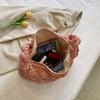 Women Quilted Tote Bag Solid Color Large Capacity Soft Puffer Handbag Portable Lightweight Crossbody Bag