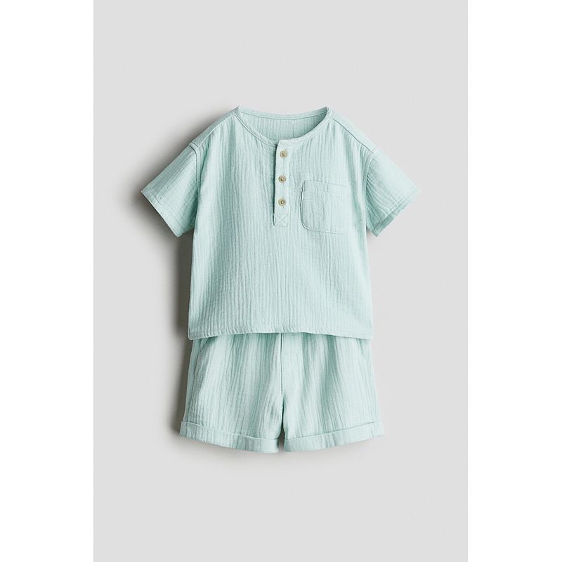 

HM Children s Clothing Baby Boy Fall 2025 New Arrival 2-Piece Cotton Fine Cloth Suit 1286536