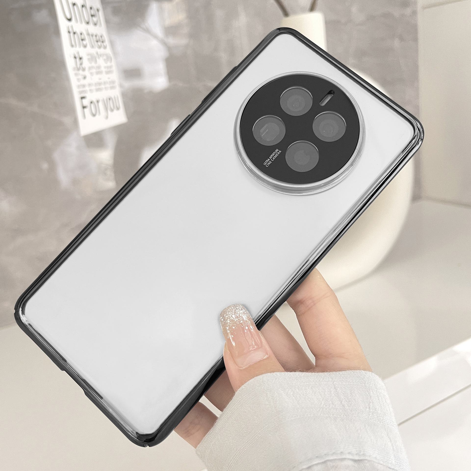 

Чехол для телефона Huawei Mate50Pro: Твердый чехол Anti-Fall с пленкой для линз, прозрачный защитный чехол для ПК P50