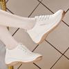 Pegged Heels New Soft Leather Comfortable Cushioned Sports Shoes for Women