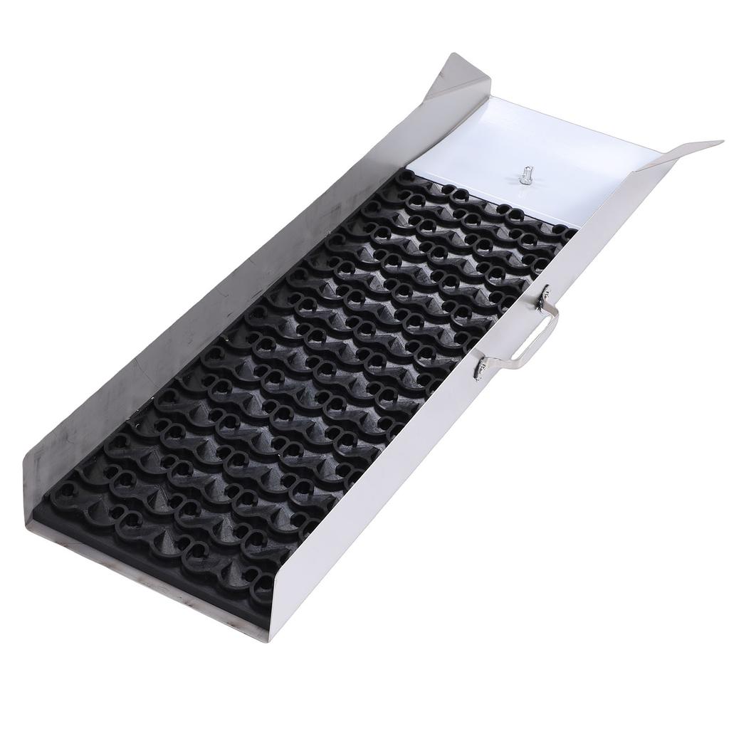 Gold Sluice Box Folding Aluminum Alloy Portable Gold Mining Chute Panning Prospecting Recovery Tool with Rubber Pad
