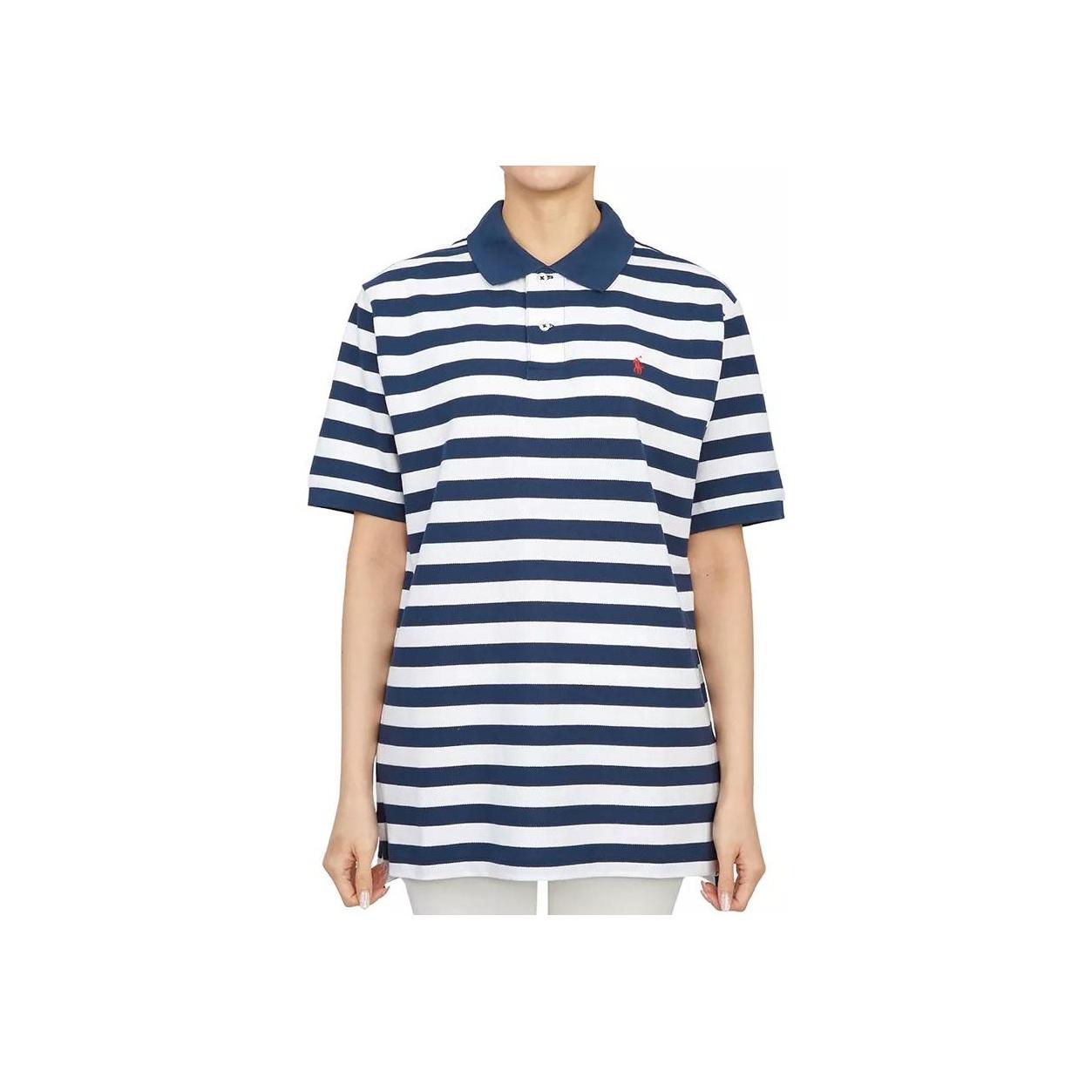 

Polo Ralph Lauren Поло в полоску с вышивкой логотипа Футболка с коротким рукавом и воротником поло Детские футболки Синий 323892298-001 S