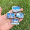 Mini Framed Christmas Pictures Wooden Xmas Scenes Decorations Miniature Framed Christmas Ornaments for Festive Decor DIY Craft