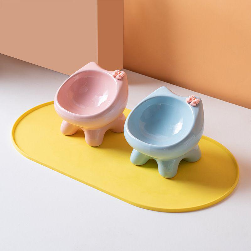 Ceramic Cat and Dog Food Bowl - Cute and Functional Pet Feeding Dish