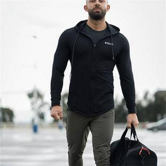 Men's Summer Cotton Stretch Short-Sleeve Sports T-Shirt for Running and Workouts