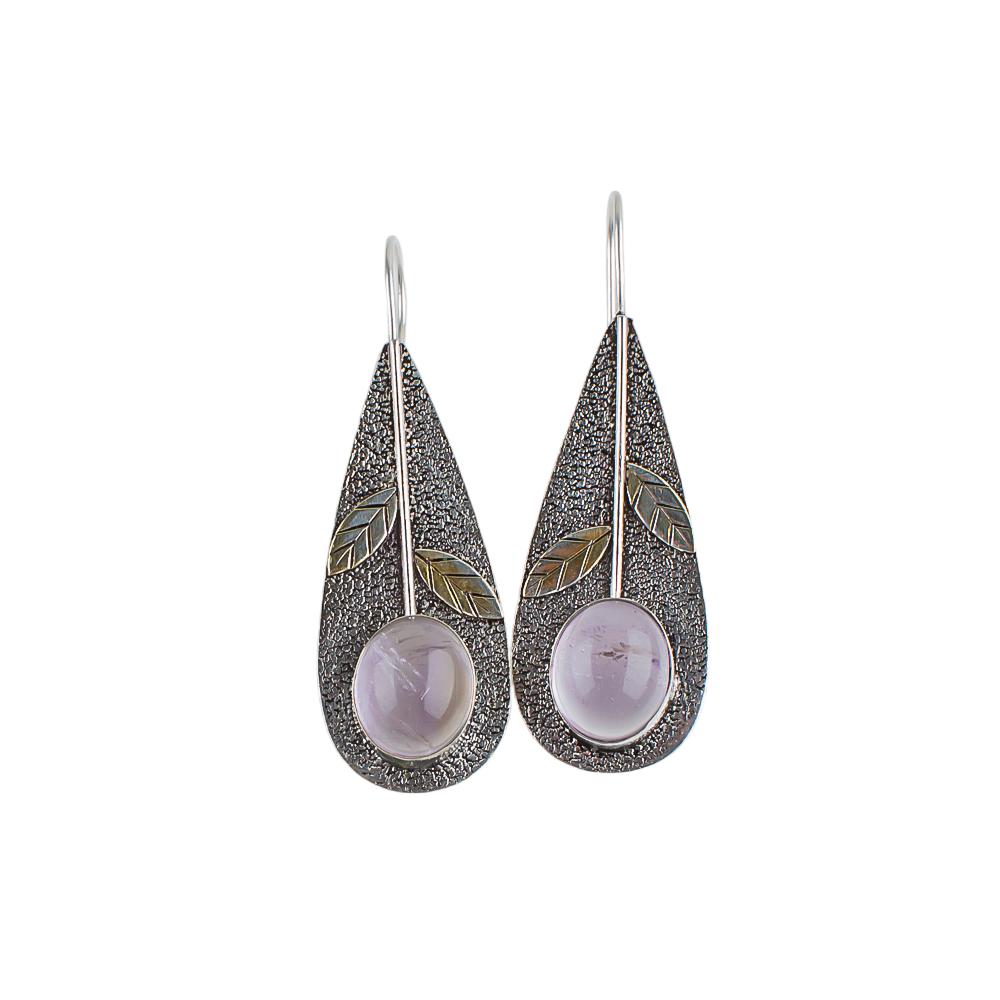 Natural Ametrine Gemstone 925 Sterling Silver Jewelry Handmade Earrings 2.00" EE-72-23