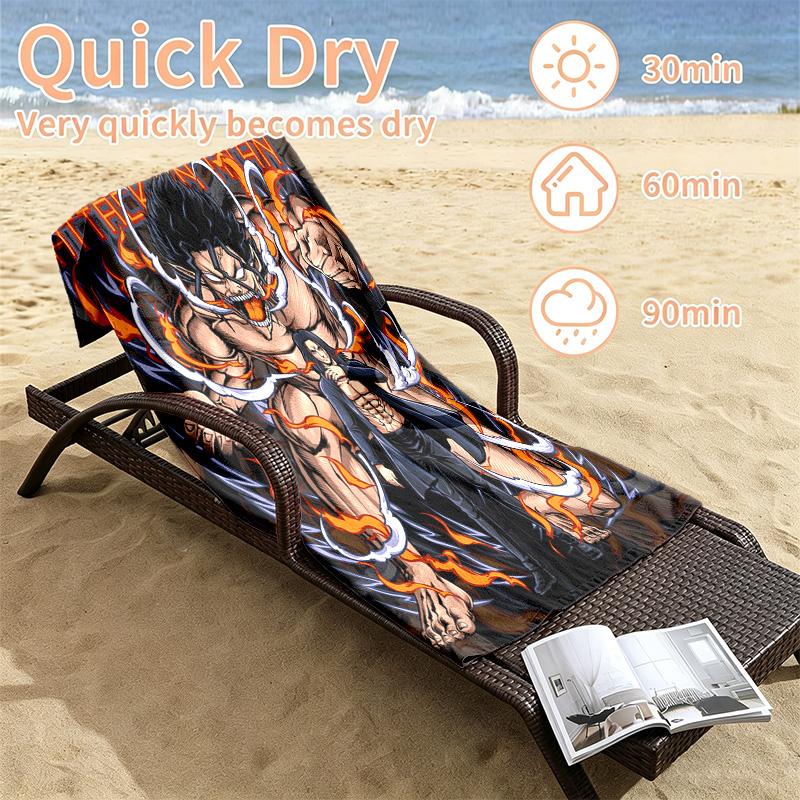 Attack on Titan Beach towels also serve as bath towels summer essential a musthave for the outdoors the beach and the pool
