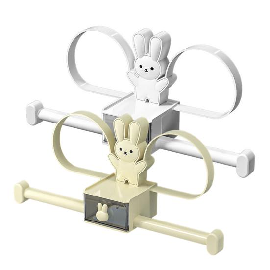 Soporte para accesorios para el cabello de conejo de dibujos animados, montaje en pared, sin taladro, diadema multifuncional, corbata para el pelo, Clip para el pelo, organizador de almacenamiento para sombreros