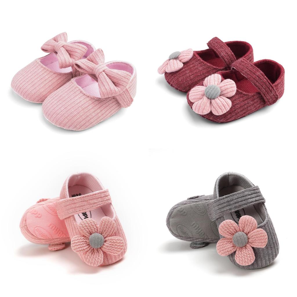 Baby Girls Soft Sole Floral Toddler Shoes With Non Slip Sole For Crawling And Walking