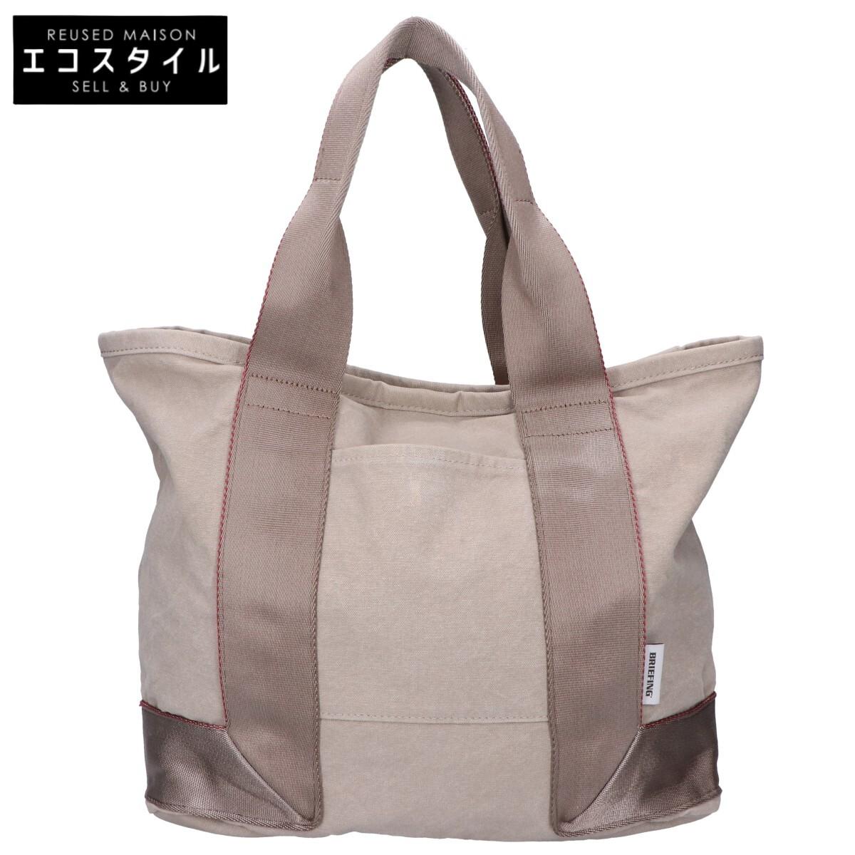 

BRIEFING canvas Tote Bag beigeUsed