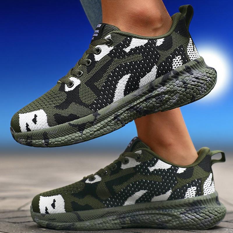 Men's Shoes Camouflage Sports Shoe Breathable Anti Slip Outdoor Hiking Shoes Green Summer 2025 Designer Shoes Train Elegant