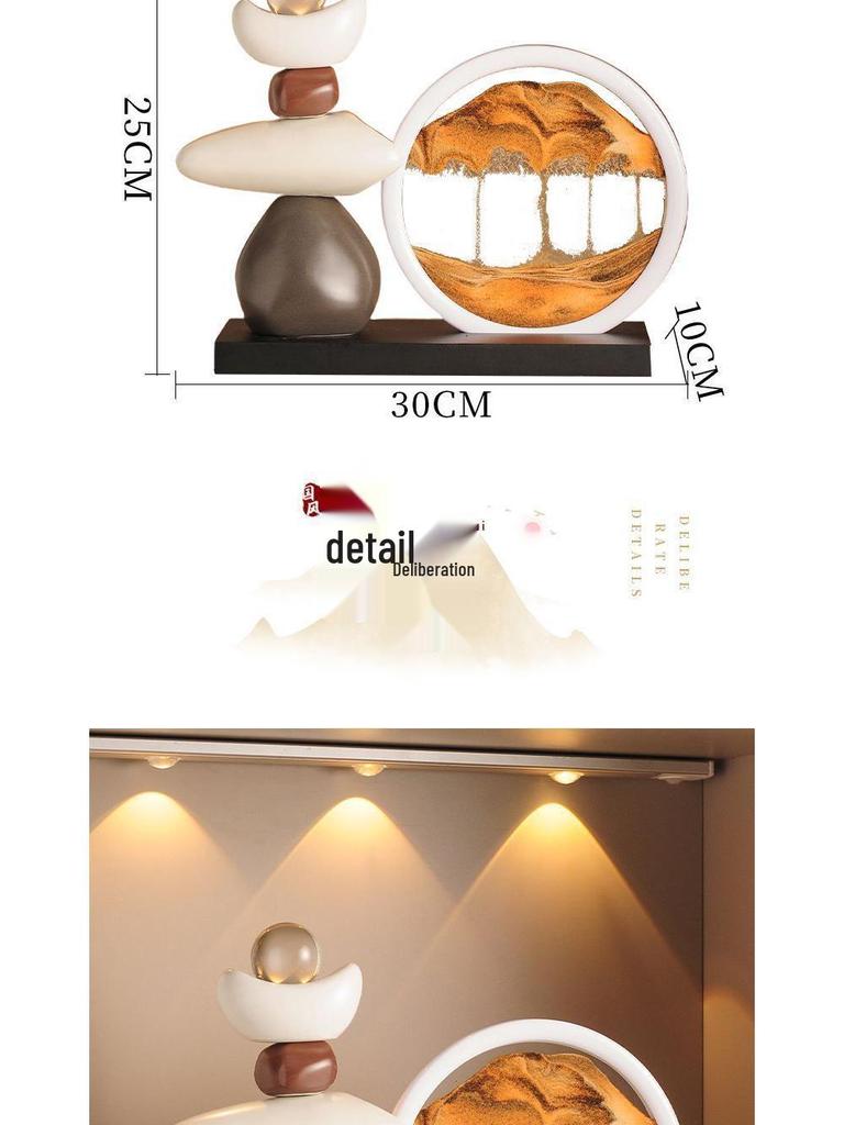 Quicksand Painting Ornaments for Living Room, Wine Cabinet, TV Stand, and Office Decor - Enhancing Prosperity and Luck