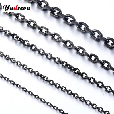 Hot Sale Stainless Steel Black Chain Fashion Various Lengths Of Jewelry Men's And Women's Necklaces