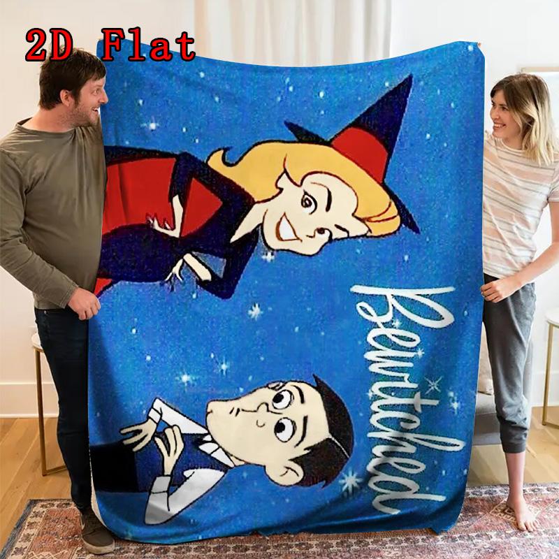 Bewitched 2D Flat Pattern Flannel Blanket High quality All Seasons Warmth and Comfort Perfect for Christmas Gifts.MMT0918433