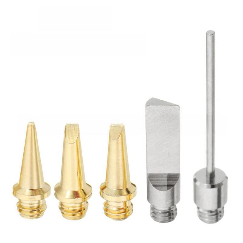 Original R Brand Gas Soldering Iron: 5-Piece Set with Pointed, Oblique, Flat, and Cutting Knife Tips