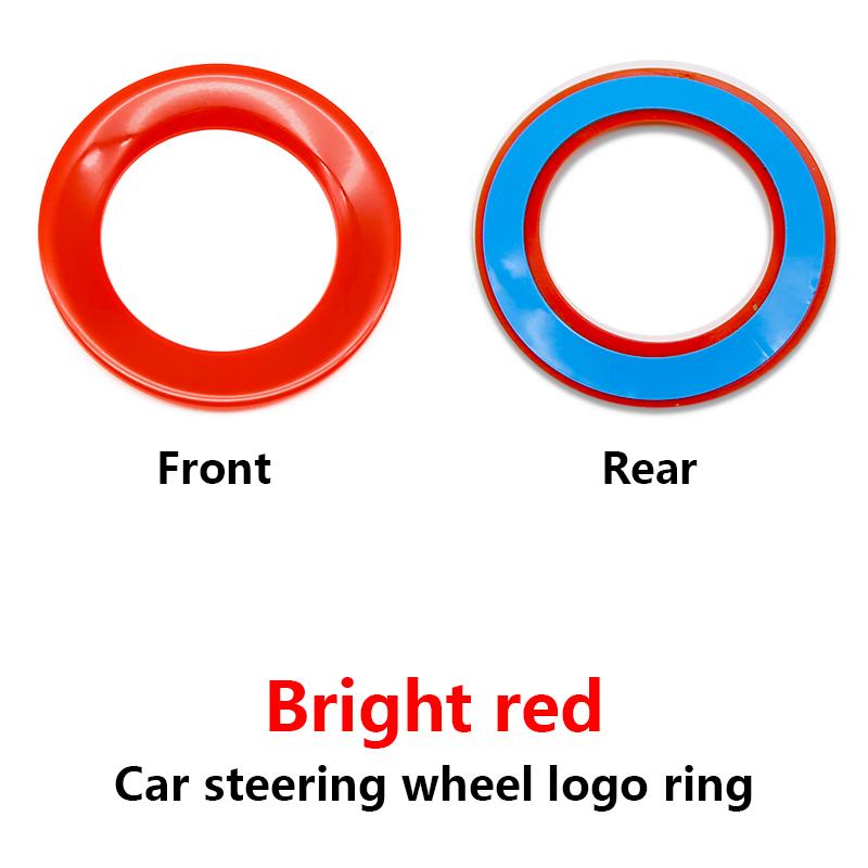 hijk1 ABS Carbon Fiber Pattern Car Logo Steering Wheel Decoration Sticker Accessories For VW R Gti Line Passat Golf 5 6 Polo Scirocco