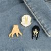 Hot Selling Wednesday Metal Badge Wednesday Alloy Paint Brooch