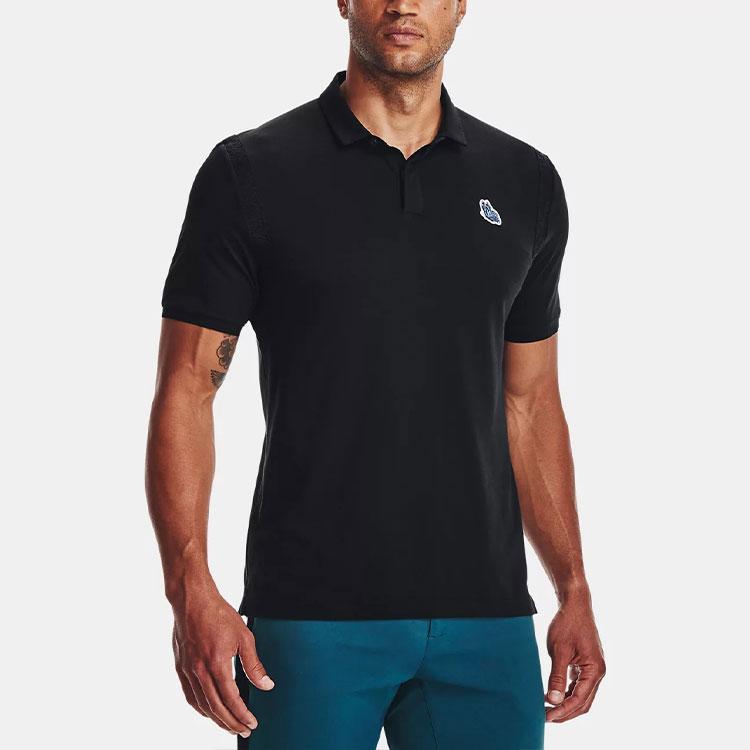 Under Armour Curry Icon Butterfly Embroidery Sports Polo Shirt Men Polo Shirts Black 1367863-001