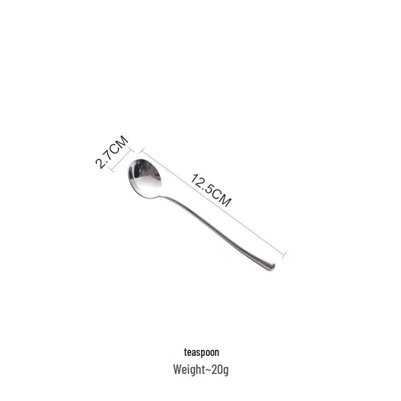ZISIZ Mirror Finish 304 Stainless Steel Dessert Spoon Set