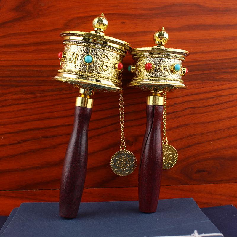 6cm Tibetan Prayer Wheel Buddhist Portable Artistic Six Character Truth Sutra