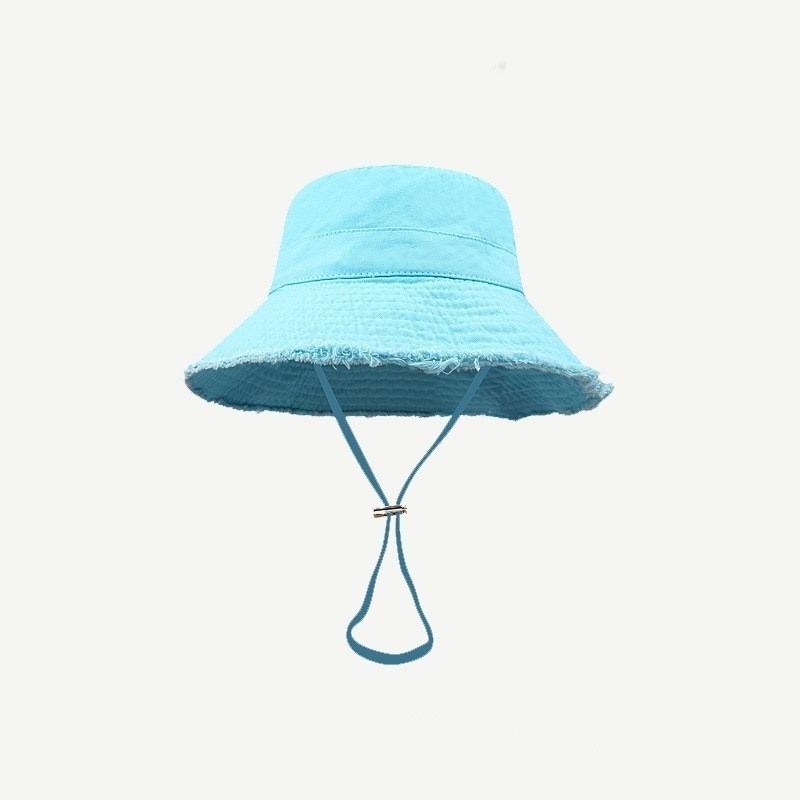 The Bucket Hat Style Retro Versatile Travel Burr Edge Sun Hat Temperament Shows Washbasin Hat Bucket Hat