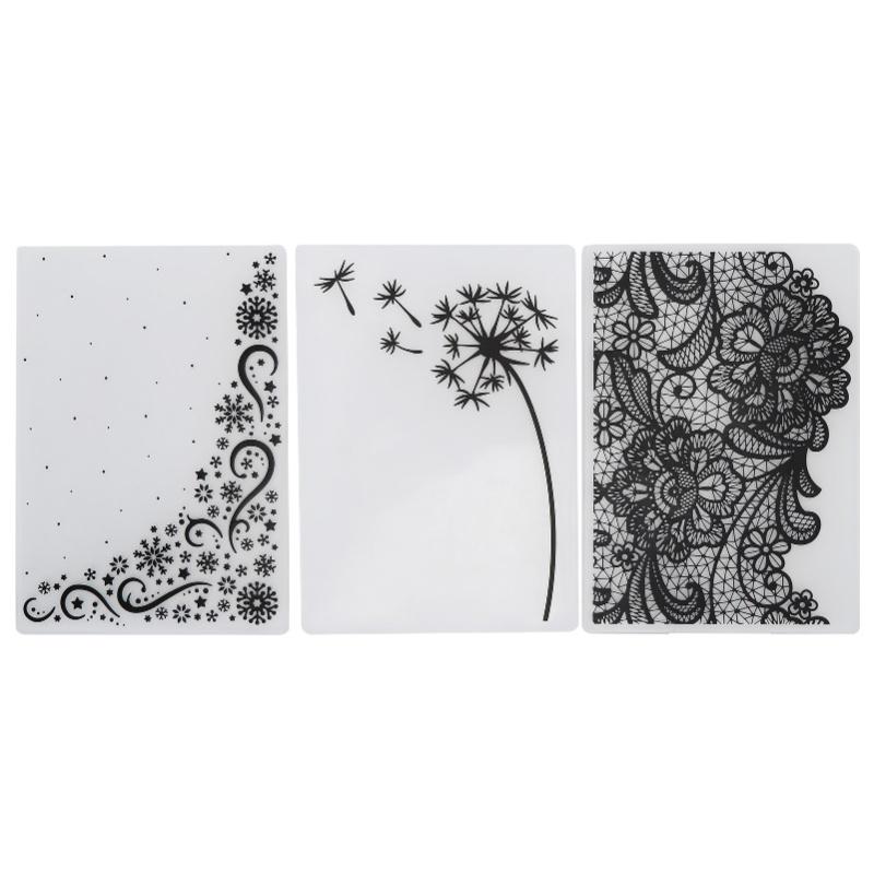 3 Stücke Kunststoff Prägeordner DIY Karte Machen Scrapbooking Geprägte Vorlage Papier Handwerk Werkzeug