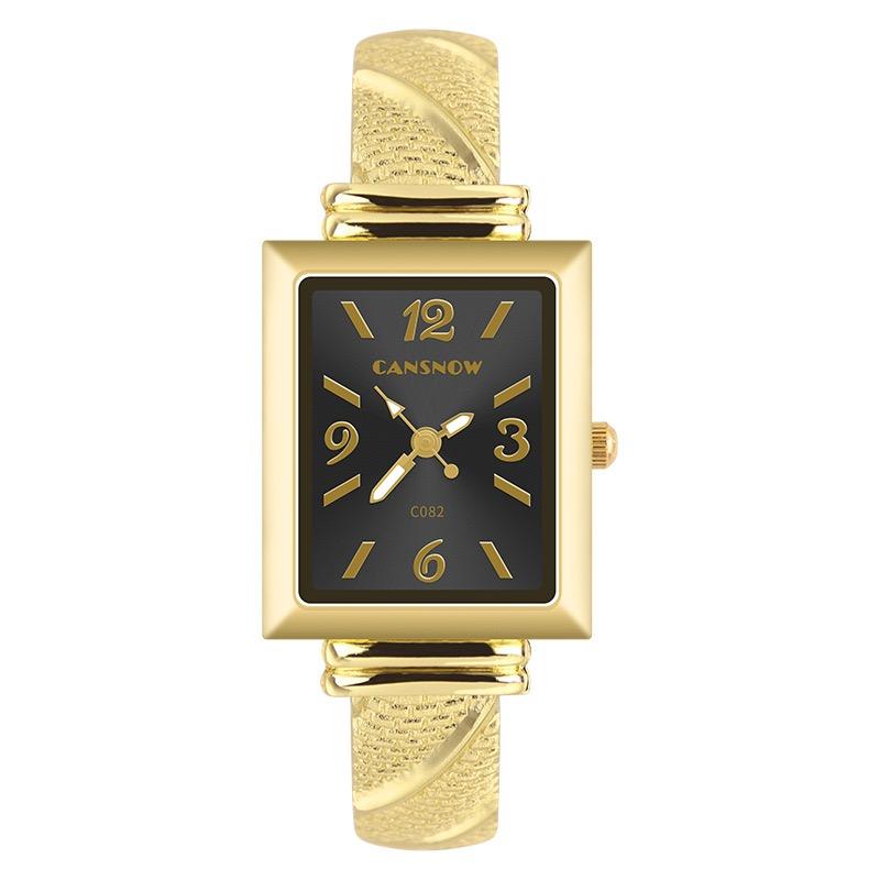 Fashion Womens Watches Stainless Steel Bracelet Quartz Wrist Watch for Ladies New Design Rectangle Dial Female Clock