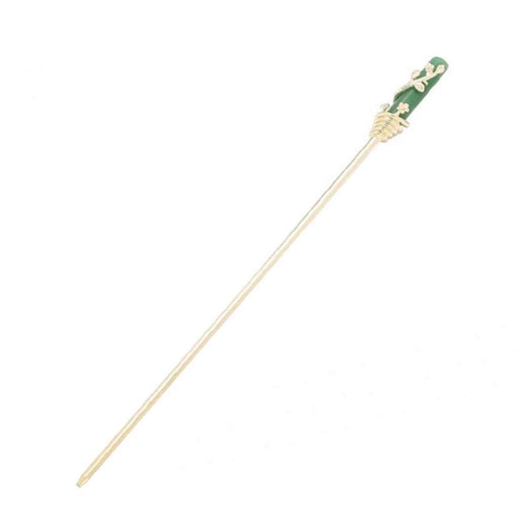 Chinese Style Vintage Hairpin Elegant Flower Vine Jade Stone Hair Stick Hanfu Cheongsam Evening Dress Hair Decor Accessories