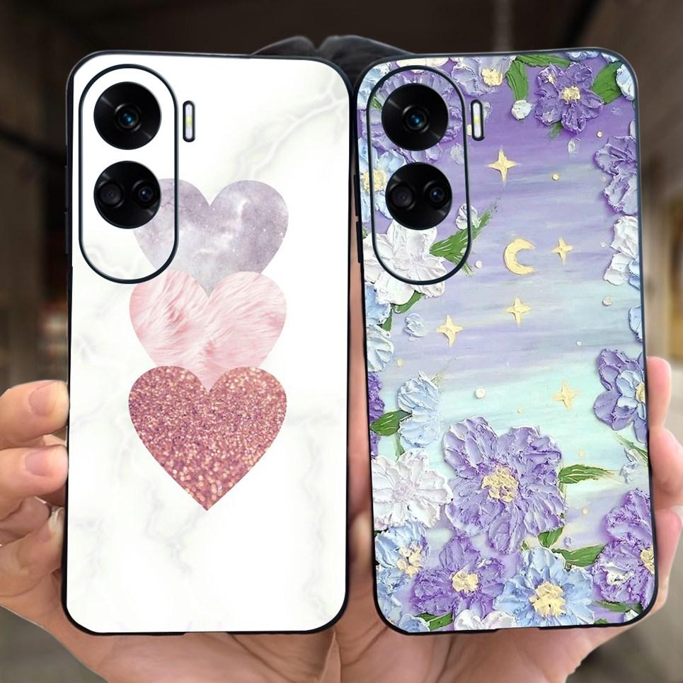 Case For Honor 90 Lite Honor X50i Cover Shockproof Back Coque Women Fashion Flower Butterfly Capas for Huawei Honor90 Lite Cover