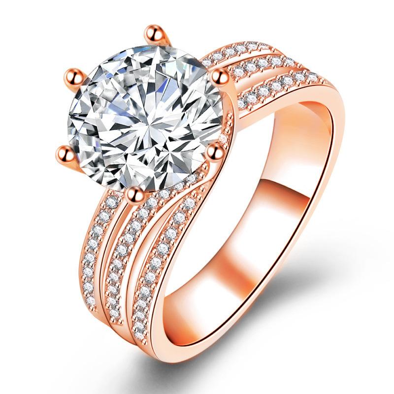 Pave Cubic Zirconia Statement Ring, Full Crystal Covered Band Cocktail Ring