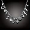 Charms   Copper 45cm 18inch Chain Necklace Pendant Multi-Element for women men lady Fashion Cross/Moon/Stars/Lock/Key