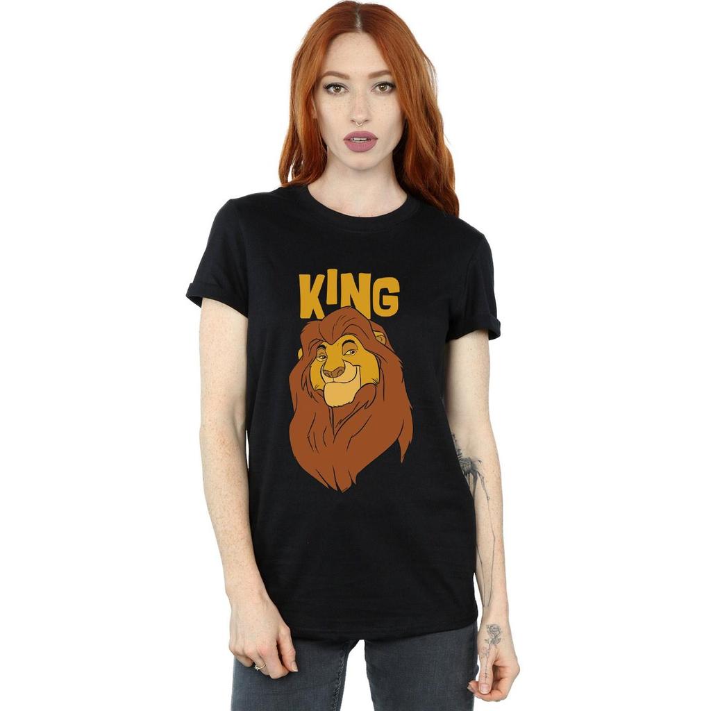 Disney Womens/Ladies The Lion King Mufasa King Cotton Boyfriend T-Shirt