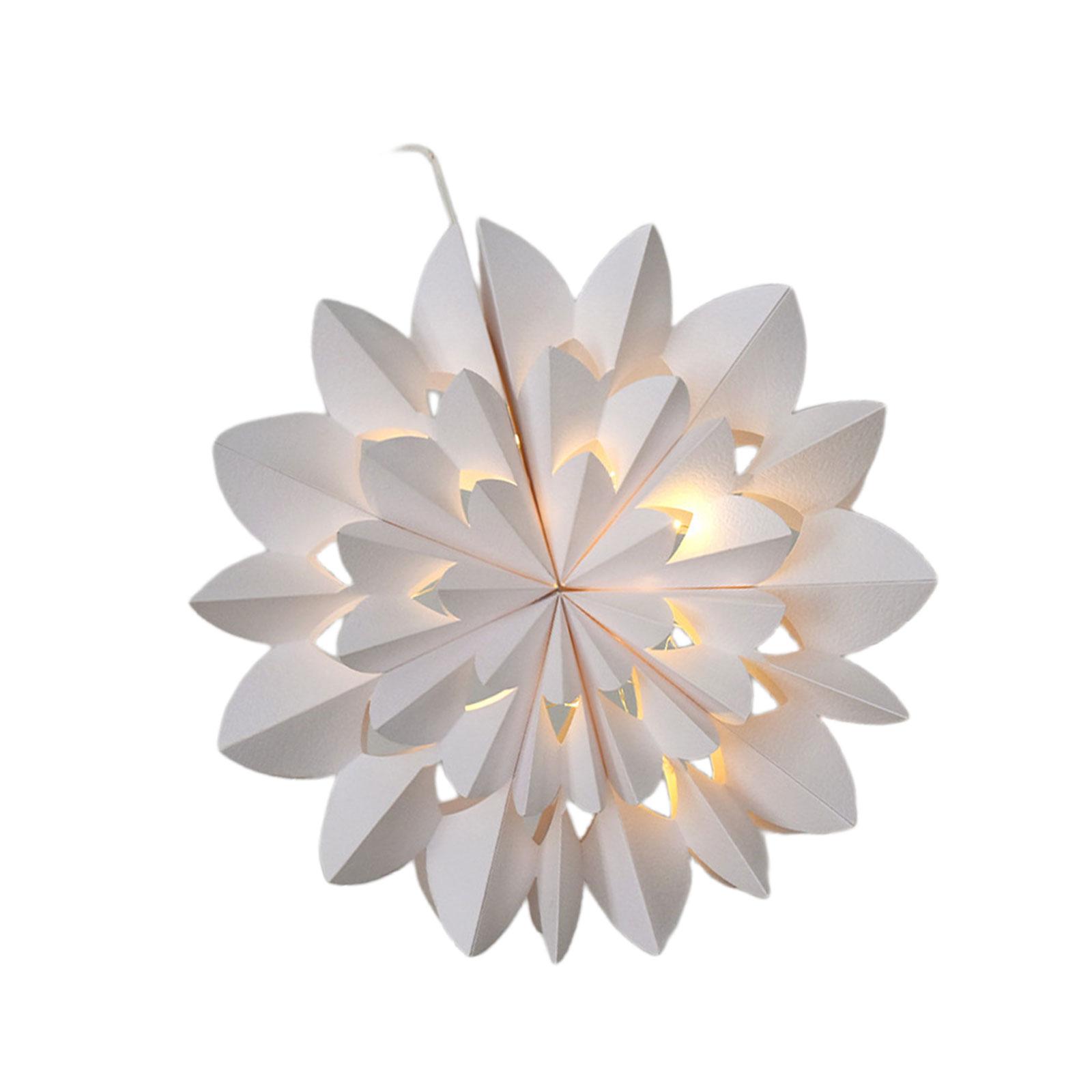 

Снежинка звезда подвесное украшение бумажная подсветка светодиодная лампа с теплым белым свечением для рождественского украшения окна 1