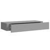 Vidaxl Półki Ścienne Z Szufladą, 2 Szt., Szare, 60 X 23,5 X 10 Cm, Mdf