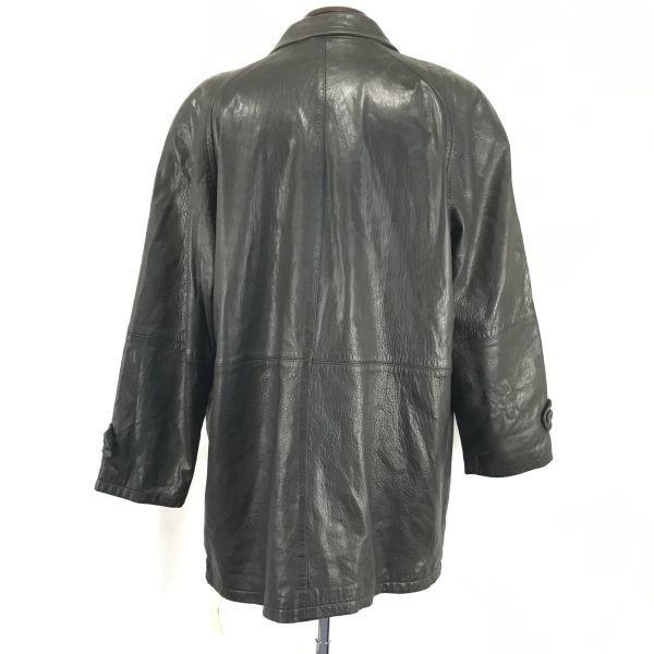 Nonchalantans Sheepskin Leather Coat Black Men's M(USED)