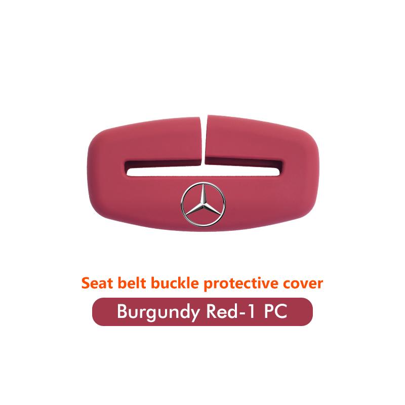 For Mercedes Benz Car Seatbelt Buckle Cover Silicone Anti-scratch Belt Buckle Guard W211 W124 W176 W177 C180 C200 C260 C300 GLC BH1