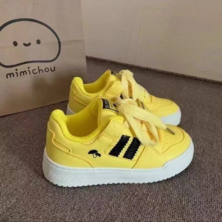 

Niche board shoes ins super fire student casual sports shoes spring and autumn new thick soles 35【foot length 22.5cm】 жёлтый