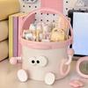 Cute Cartoon Desktop Pen Holder Large Capacity Portable Organizer for Students Office Multi-Function Stationery Storage Box for Pens Markers Scissors