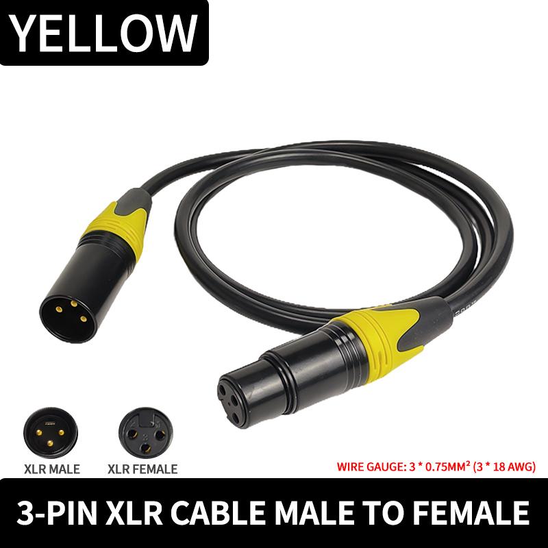 XLR Microphone Cable 3-Pin Male to Female 50cm 1m 2m 3m 5m 10m Balanced Audio Cable for Mic Speaker Amplifier PA System