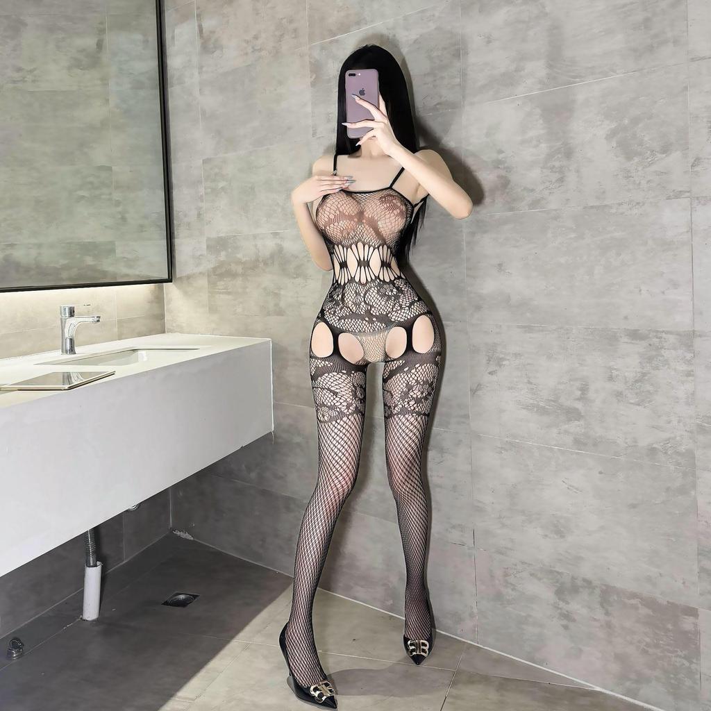 European & American Lace Open-Cup Open-Crotch Lingerie Set