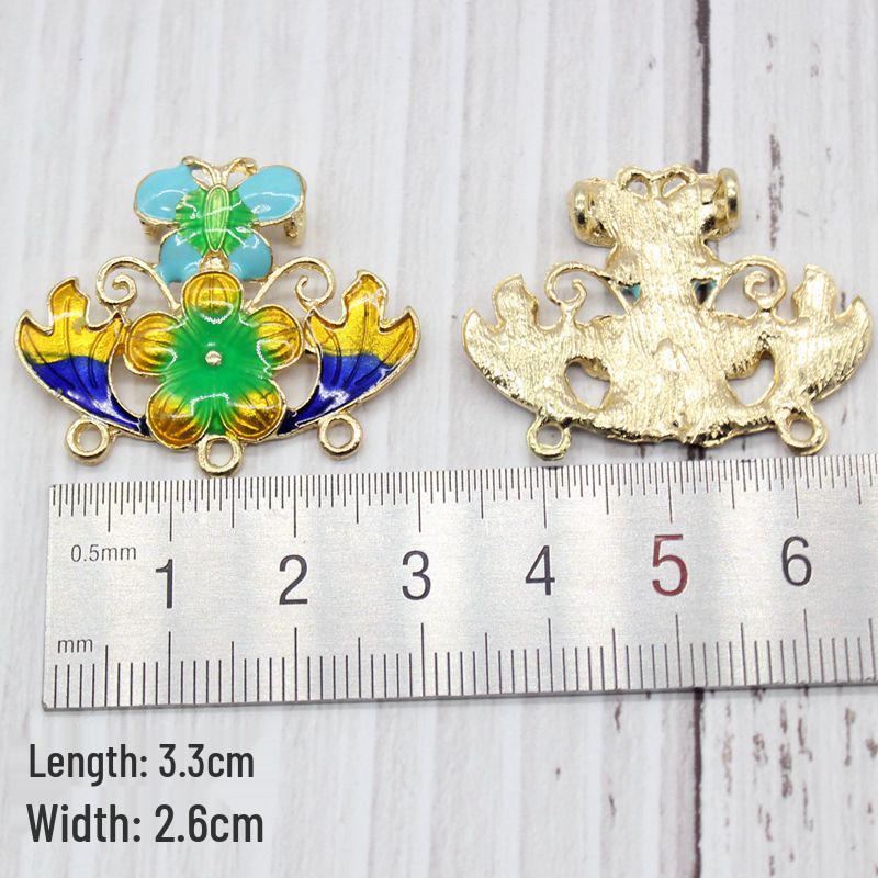 Colorful Cloisonné Enamel Butterfly Hanfu Hairpins & Hair Clips