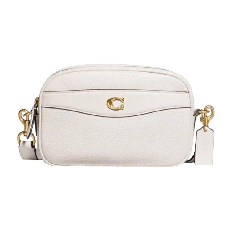 Coach Chalk Soft Pebble Leather Camera Crossbody CC386-B4HA Basic Set (Bag+Dust Bag)