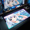 Hololive Gawr Gura RGB Mouse Pad Glowing Large Computer Mouse Pad Accessories XXL Pc Gamer HD Non-slip Deskmat Mousepad Keyboard