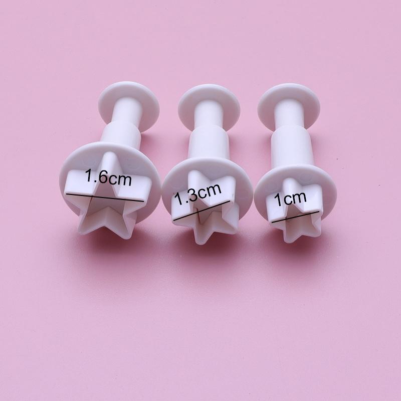 3-12Pcs Geometry Cookie Cutter Plastic Square Sugarcraft Decor Fondant Cutter Circle Star Cookie Mold Icing Sugar Baking Tools