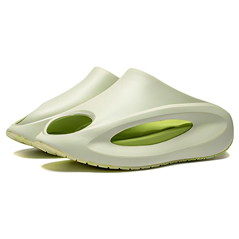 New LiNing Yun You Slay Quiet Abrasion Resistant Slide Slippers Unisex Light Fruit Green AZST001-7